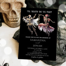 Till Death Gothic Skeletons Halloween Wedding