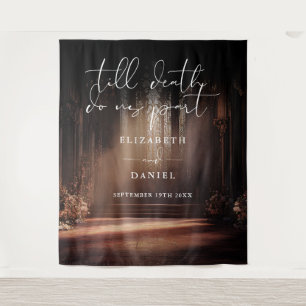 Till Death Gothic Wedding Photo Backdrop Tapestry