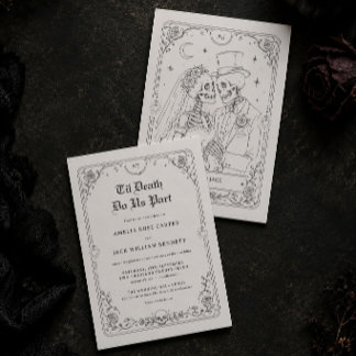 Till Death Halloween Gothic Wedding Invitation