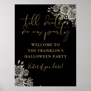 Till Death Halloween Party Welcome Sign