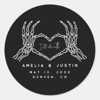 Till Death Halloween Wedding Favour Stickers