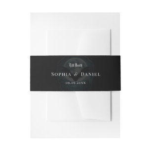 Till Death Monogram Wedding Invitation Belly Band