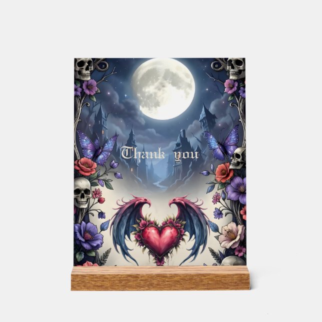 Till Death & Moonlight Bind Us Acrylic Sign (Front)