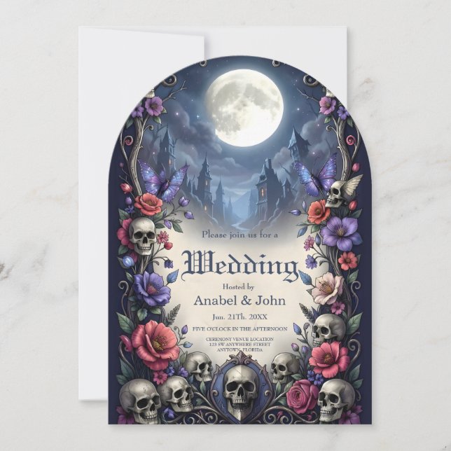 Till Death & Moonlight Bind Us.  Invitation (Front)