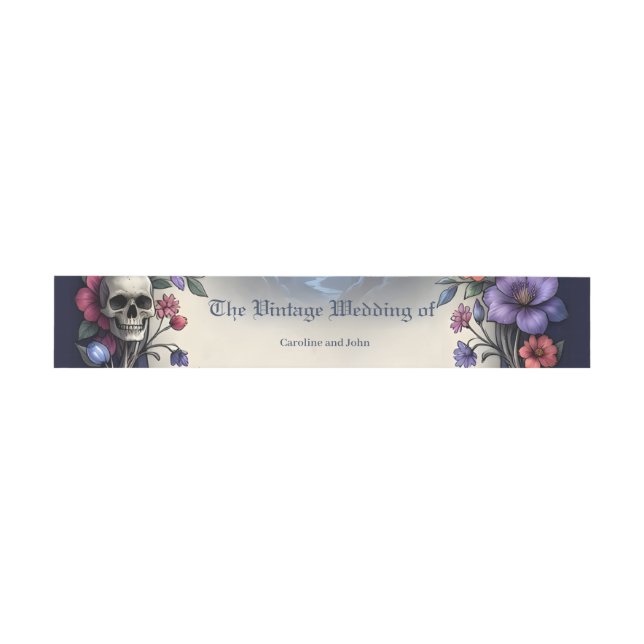 Till Death & Moonlight Bind Us.  Invitation Belly Band (Flat)