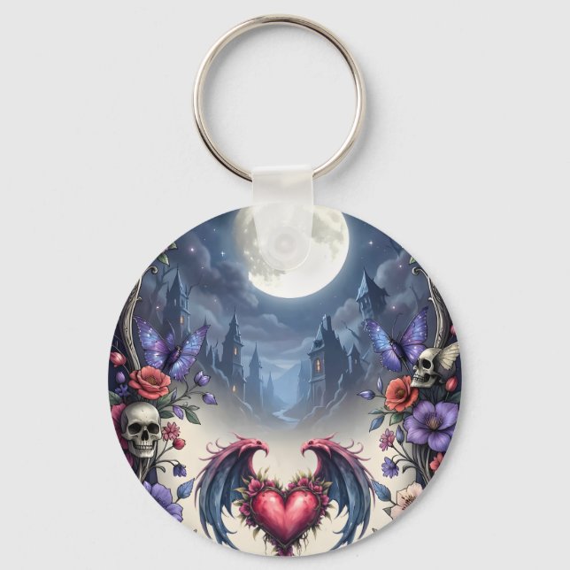 Till Death & Moonlight Bind Us.  Key Ring (Back)