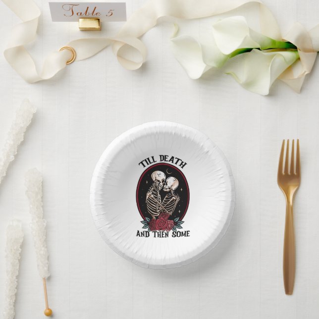 'Till Death Paper Bowls Plate (Wedding)