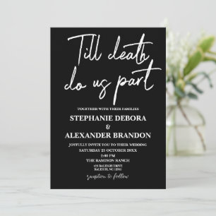Till Death Photo Halloween gothic Wedding Invitation