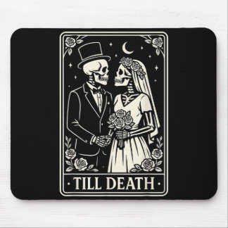 Till Death Skeleton Love Couples Gothic Wedding Br Mouse Mat
