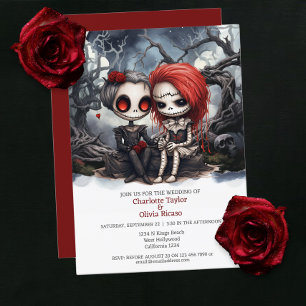 Till death us do part Two Brides Invitation