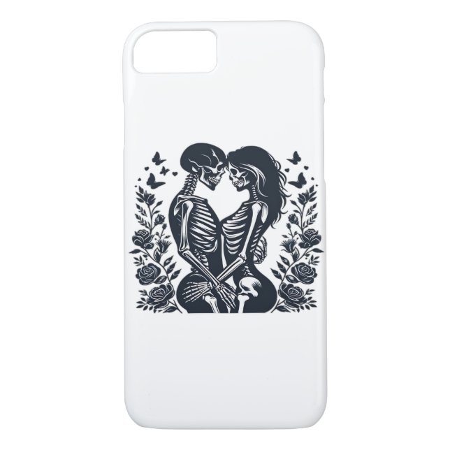 Till Death We – Skeleton Couple Gothic Design Clas Case-Mate iPhone Case (Back)