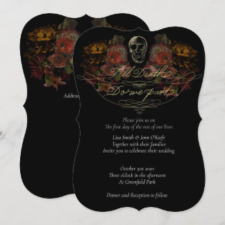 Till Death Wedding Invitations with Autumn Colours