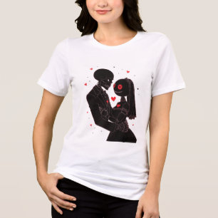 Till Undeath Do Us Part Gothic Skeleton Couple Des Tri-Blend Shirt