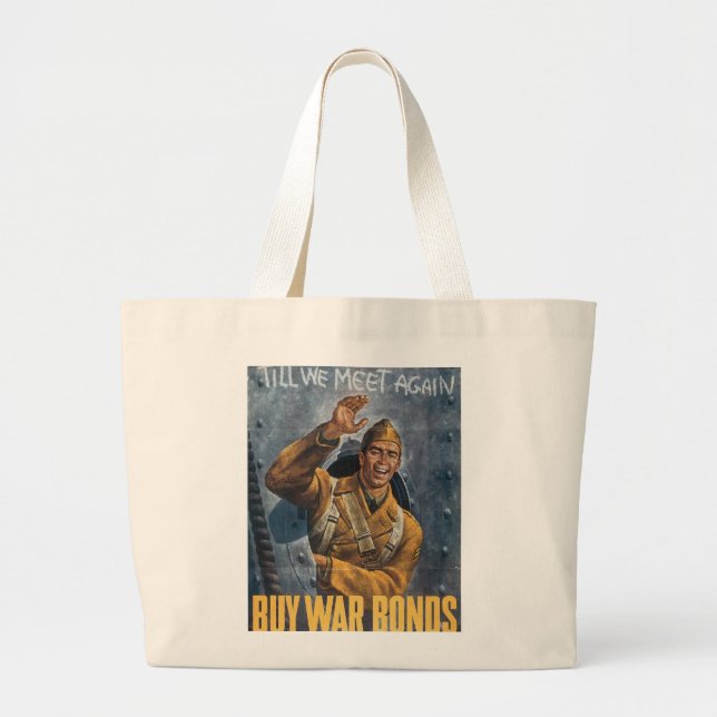 Till We Meet Again Large Tote Bag (Front)
