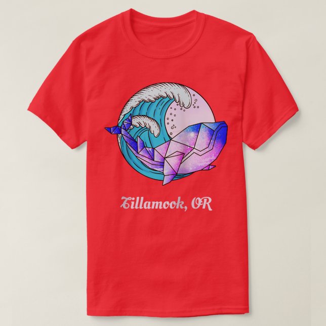 Tillamook OR Japanese Paint Geometric Orca Killer  T-Shirt (Design Front)