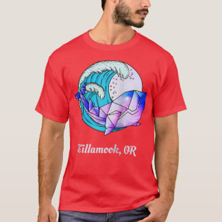 Tillamook OR Japanese Paint Geometric Orca Killer  T-Shirt