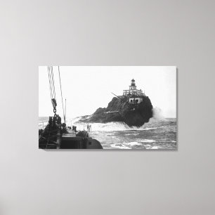 Tillamook, Oregon Lighthouse from Ship Photograp Canvas Print