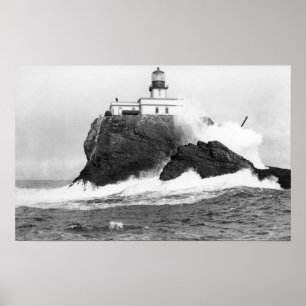 Tillamook, Oregon Lighthouse Near Seaside, OR Poster