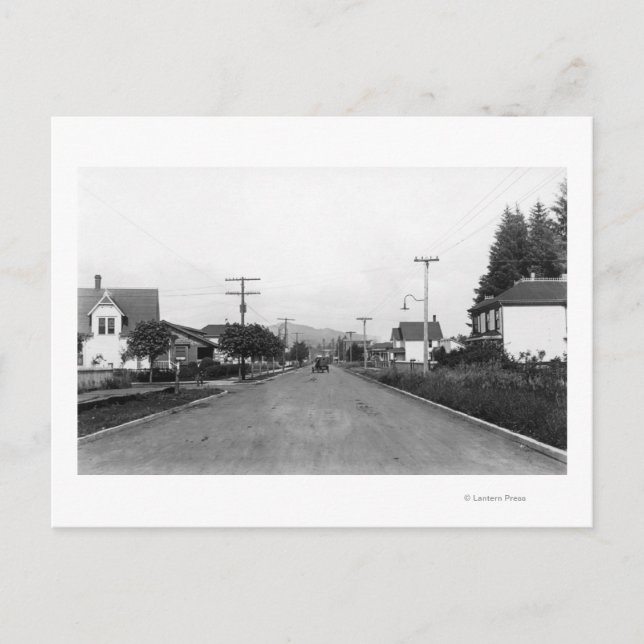 Tillamook, Oregon Residential Street Scene Postcard (Front)