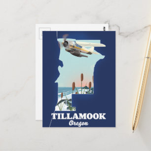 Tillamook Oregon Travel map Postcard