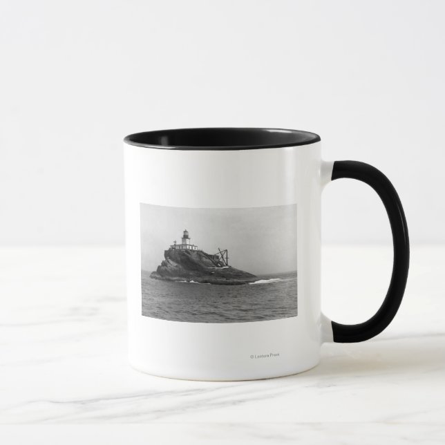 Tillamook Rock, dominated by its Lighthouse Mug (Right)