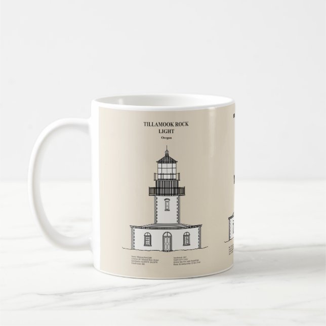 Tillamook Rock Lighthouse - Oregon - SBD Coffee Mug (Left)