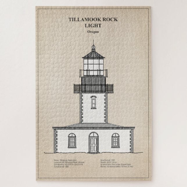 Tillamook Rock Lighthouse - Oregon - SBD Jigsaw Puzzle (Vertical)