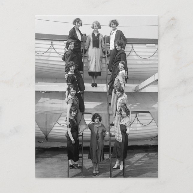 Tiller Girls Dance Troupe: early 1900s Postcard (Front)