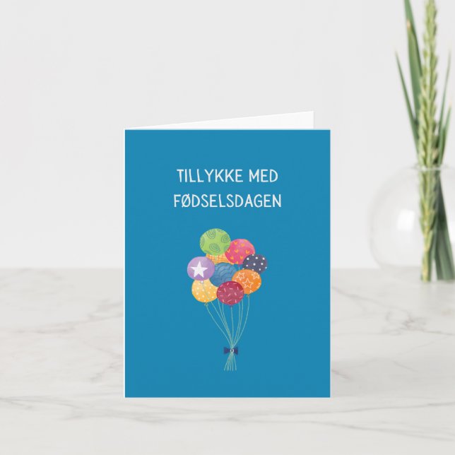 Tillykke med fødselsdagen, Danish happy birthday Card (Front)