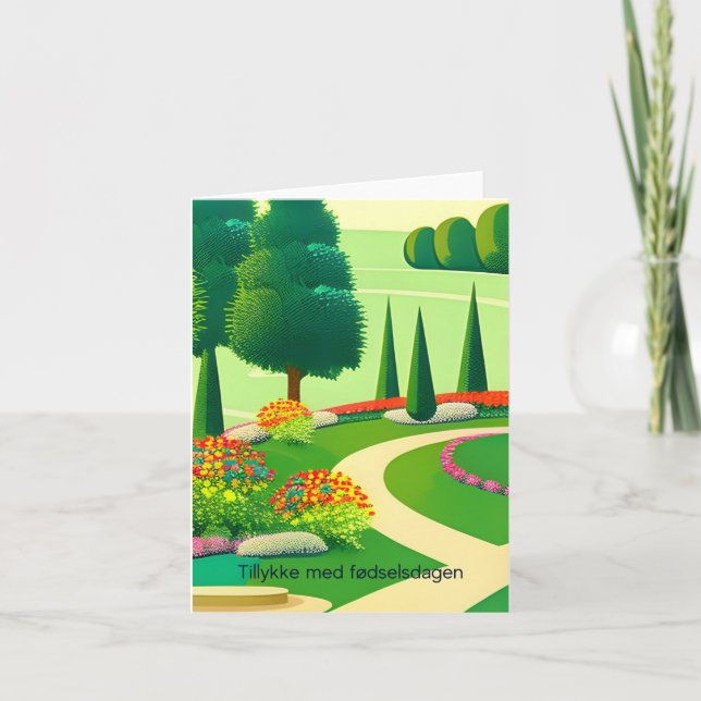 Tillykke med fødselsdagen, Danish happy birthday Card (Front)