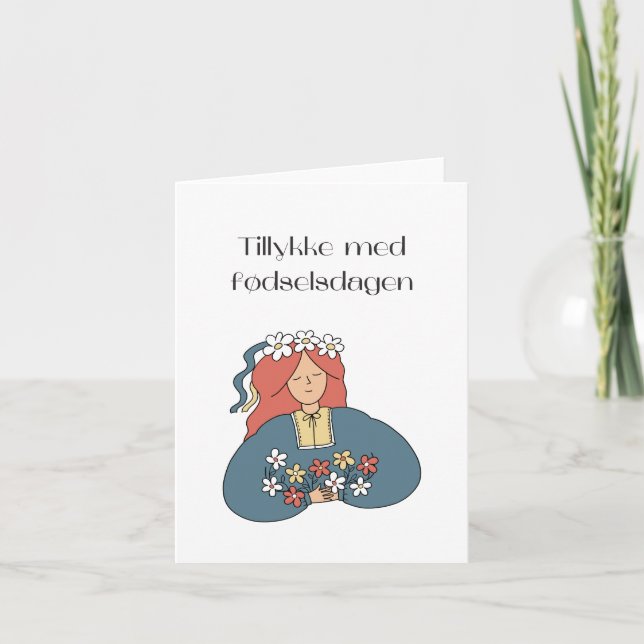 Tillykke med fødselsdagen, Danish happy birthday Card (Front)