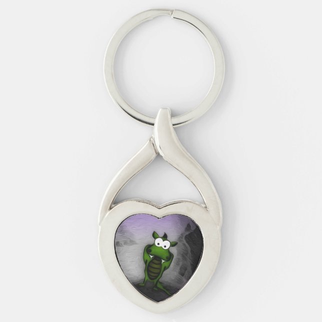 Tilted Dragon Key Ring (Front)