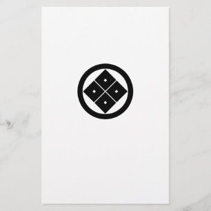 Tilted four-square-eyes in circle stationery