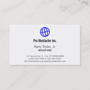 Tilted Globe Distressed Symbol Business Card