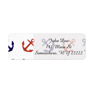 Tilted Nautical Anchor Pattern