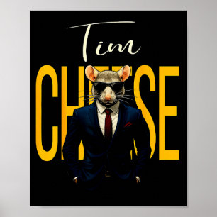 Tim Cheese - Funny Secret Agent Mouse Brainrot Kid Poster