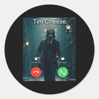 Tim Cheese Meme  Classic Round Sticker