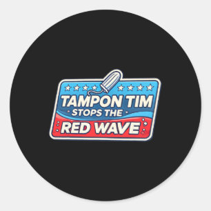 Tim Governor Tim Walz Funny Political Classic Round Sticker