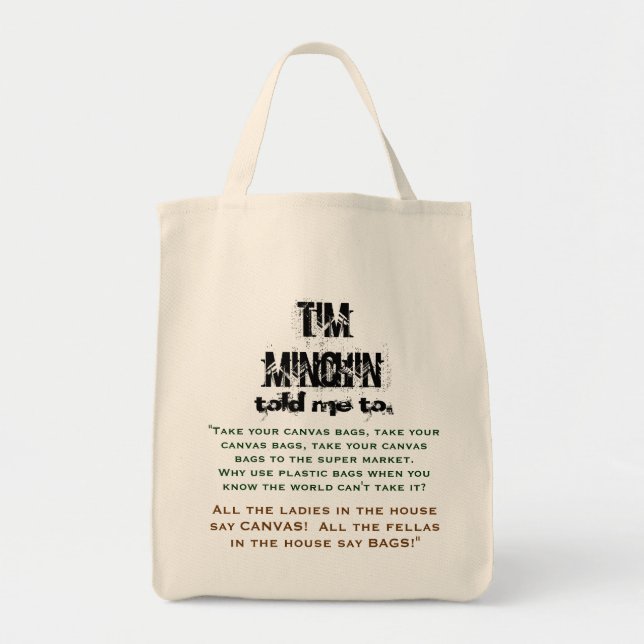 Tim Minchin Canvas Bag (Front)