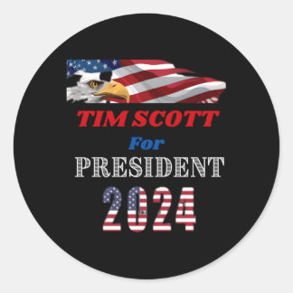 Tim Scott For President Republican Political Candi Classic Round Sticker