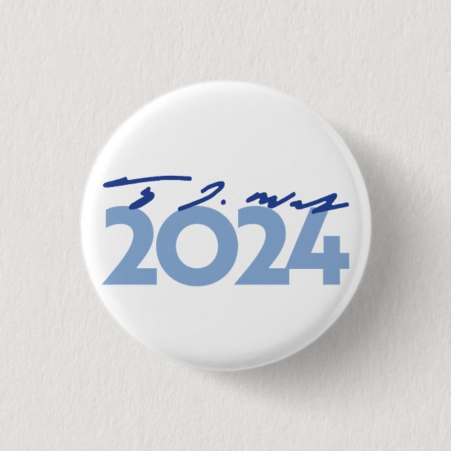 Tim Walz 2024 Signature 3 Cm Round Badge (Front)