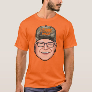 Tim Walz Camouflage Hat T-Shirt