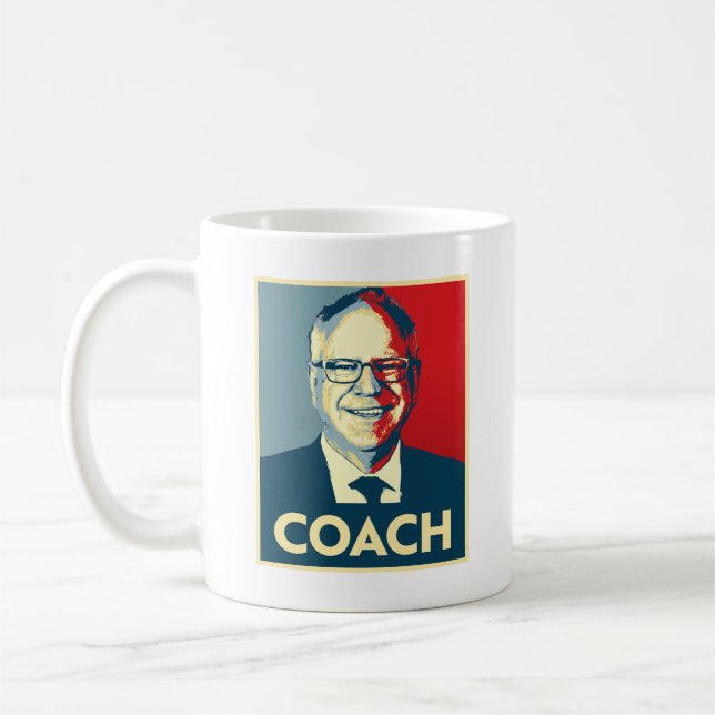 Tim Walz COACH Coffee Mug (Left)