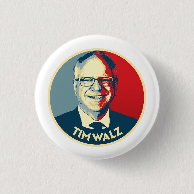 Tim Walz Fan Club 3 Cm Round Badge (Front)