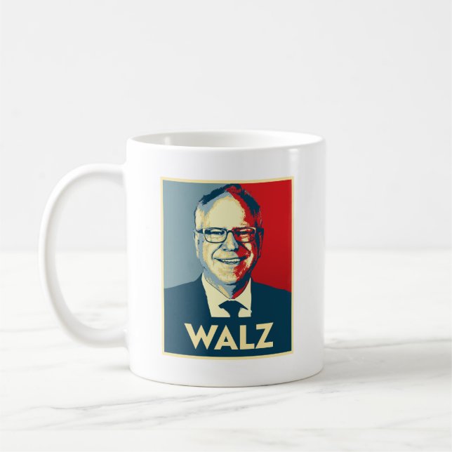 Tim Walz Fan Club Coffee Mug (Left)