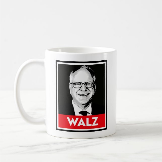 Tim Walz Fan Club Coffee Mug (Left)