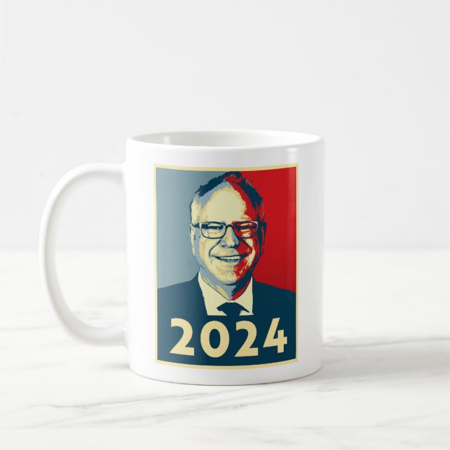Tim Walz Fan Club Coffee Mug (Left)