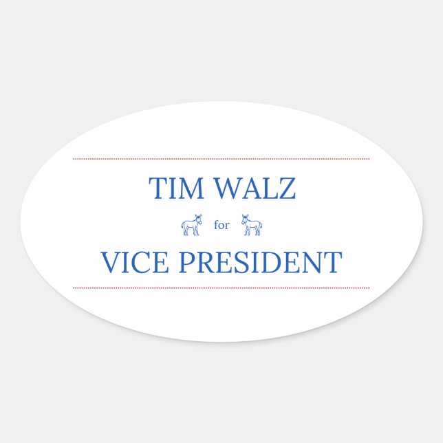 Tim Walz for Vice President Sticker (Front)