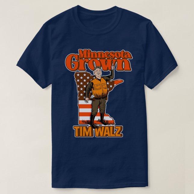 Tim Walz Minnesota Grown T-Shirt (Design Front)