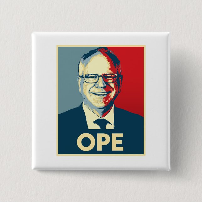 Tim Walz OPE 15 Cm Square Badge (Front)